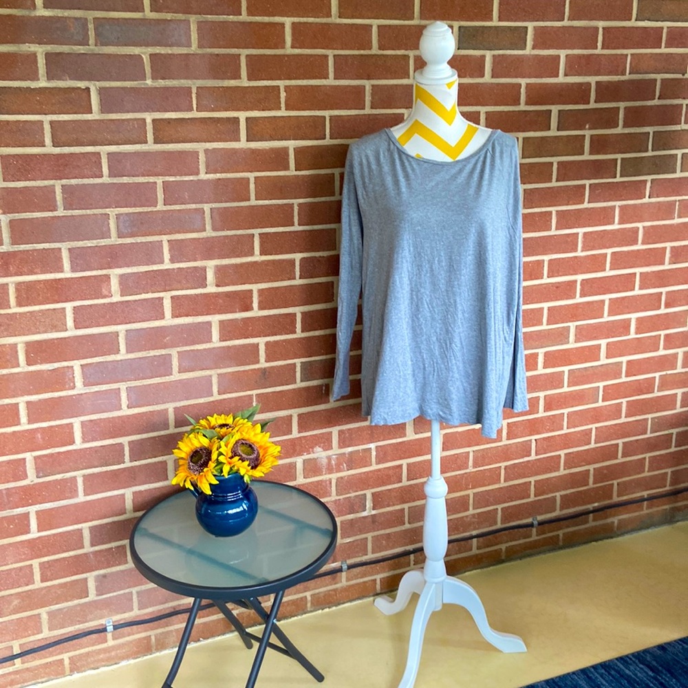 LOFT Tee with Sheer Panel Back